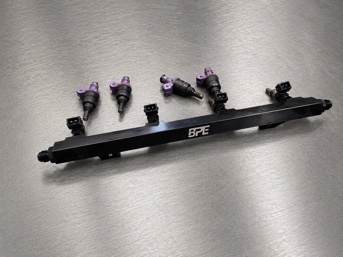 Mercedes M111 Billet Aluminium Fuel Rail. 2 Port Return Style - An6